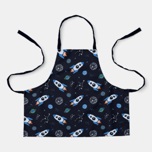 Rocketship Patterned Apron