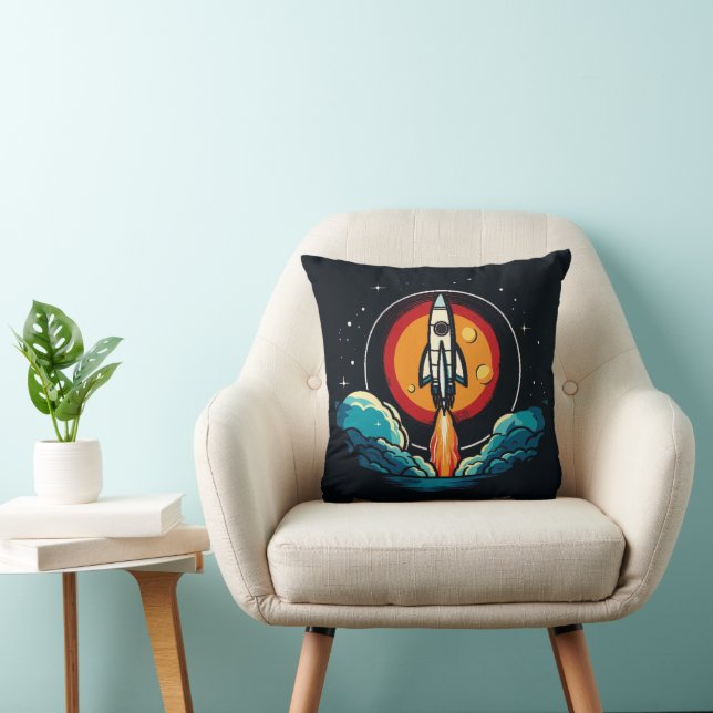 Rocketship Throw Pillow (Chair)
