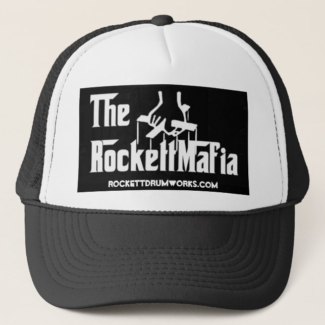 rockettMafia, rockettdrumworks.com Trucker Hat (Front)