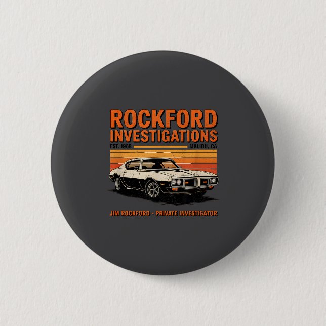 Rockford Detective Agency - Rockford Files  2 Inch Round Button (Front)