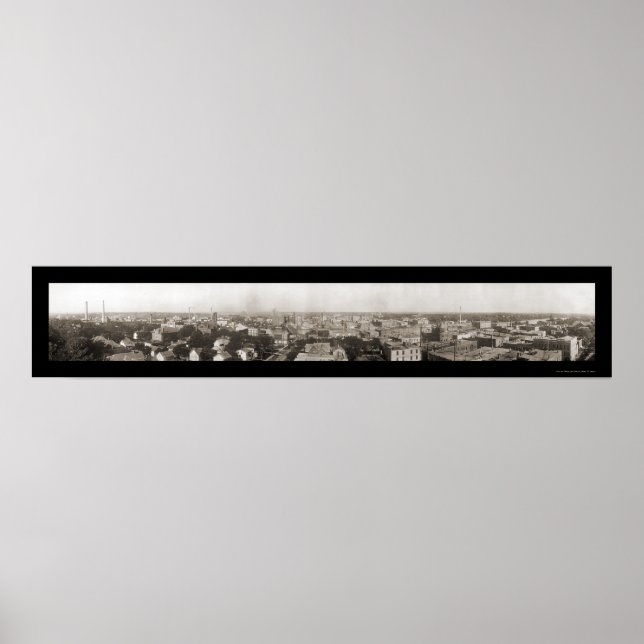 Rockford IL Panoramic Photo 1911 Poster (Front)