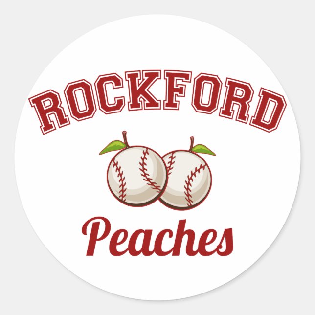 Rockford Peaches Classic Round Sticker (Front)