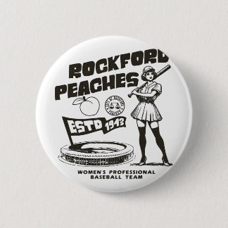 Rockford Peaches Women's Bysebyll Team 1943 -  2 Inch Round Button