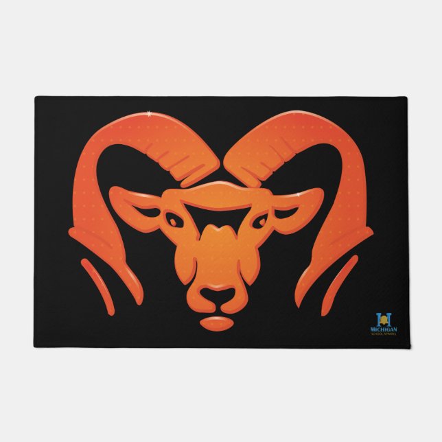 Rockford Rams #4 Doormat (Front)