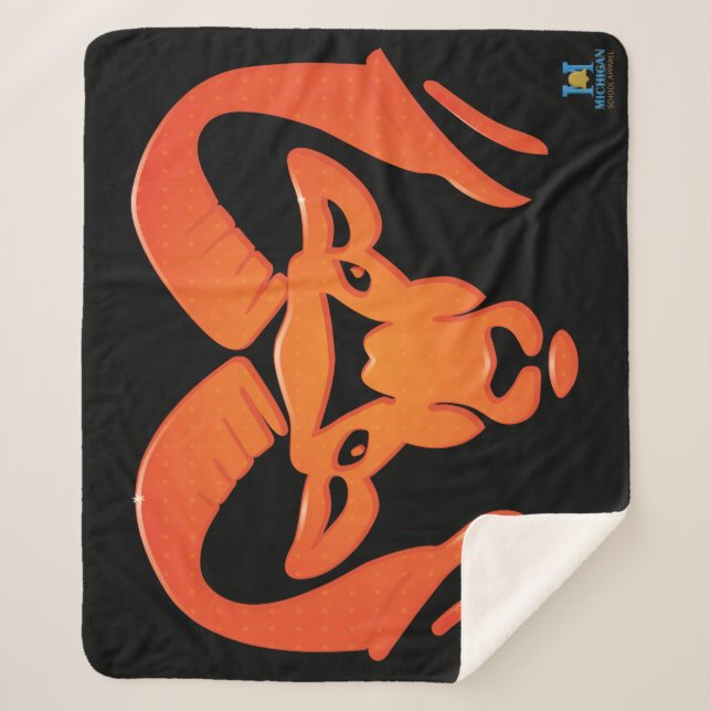 Rockford Rams #4 Sherpa Blanket (Front)