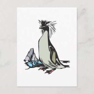 rockhopper penguin postcard