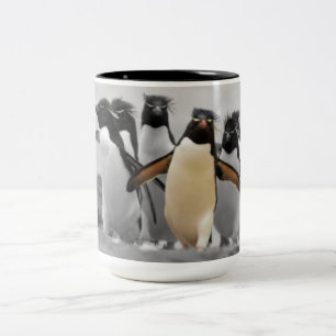 Rockhopper Penguins Two-Tone Coffee Mug