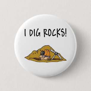 Rockhound Gift Item 2 Inch Round Button