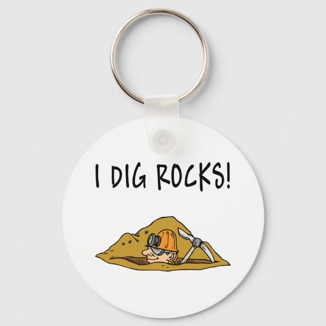 Rockhound Gift Item Keychain (Front)