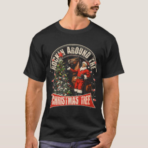 Rockin' Around The Christmas Funny Cowboy Trump T-Shirt