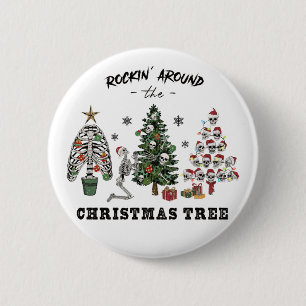 Rockin Around The Christmas Tree 2 Inch Round Button