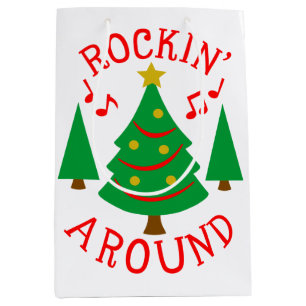 Rockin' Around the Christmas Tree Medium Gift Bag