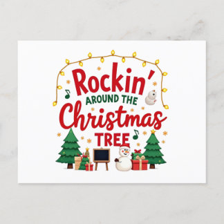 Rockin Around The Christmas Tree Postcard