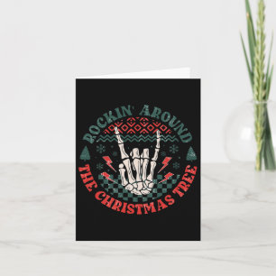 Rockin Around The Christmas Tree Ugly Heavy Metal  Card