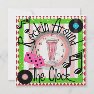 Rockin' Around the Clock Party - SRF Invitation