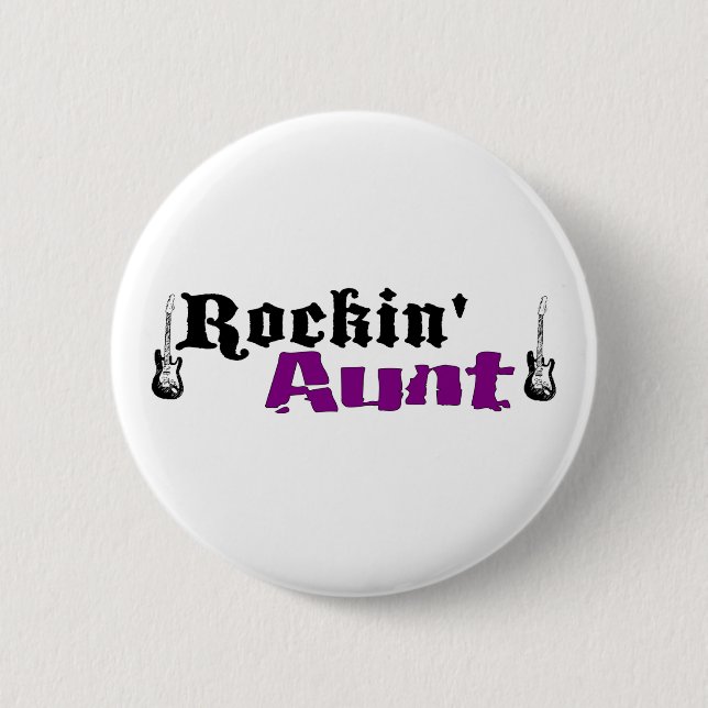 Rockin Aunt 2 Inch Round Button (Front)