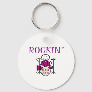 rockin big sis keychain
