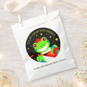 Rockin' Birthday Tree Frog with Red Guitar Favour Bag