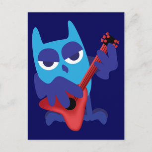 Rockin' Blue Owl Postcard