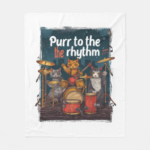 Rockin' Cat Band Fleece Blanket