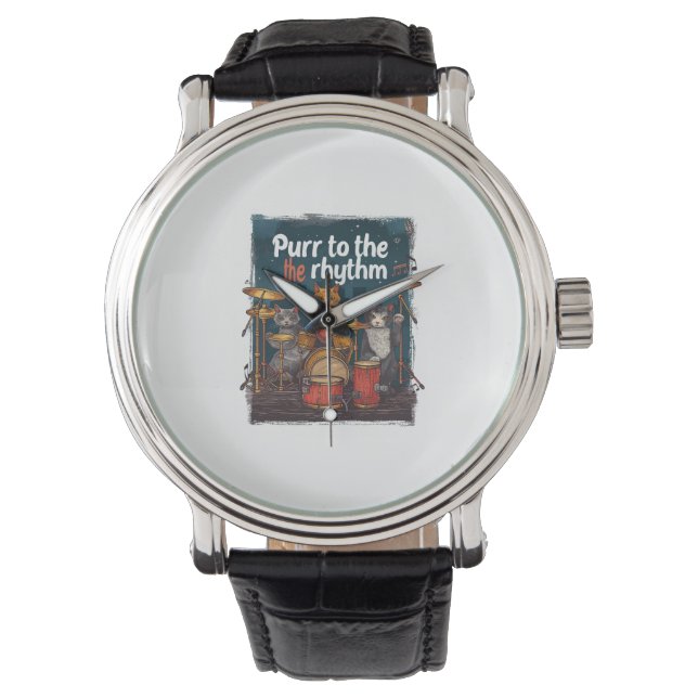 Rockin' Cat Band Watch (Front)