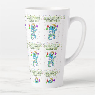 Rockin’ Christmas Gecko – Cute Holiday Lizard Deco Latte Mug