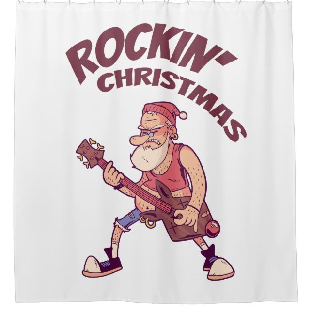 Rockin Christmas, Santa rocking with Guitar Invita (Front)