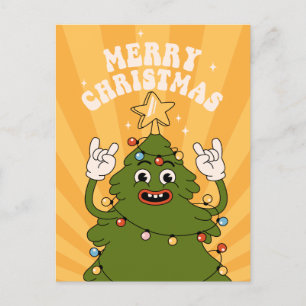 Rockin' Christmas Tree - A Festive Holiday Jam Postcard