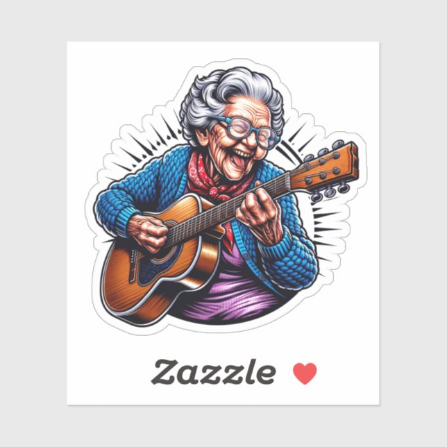 Rockin' Grandma Funny Comic  (Sheet)