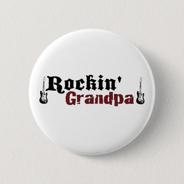 Rockin Grandpa 2 Inch Round Button (Front)