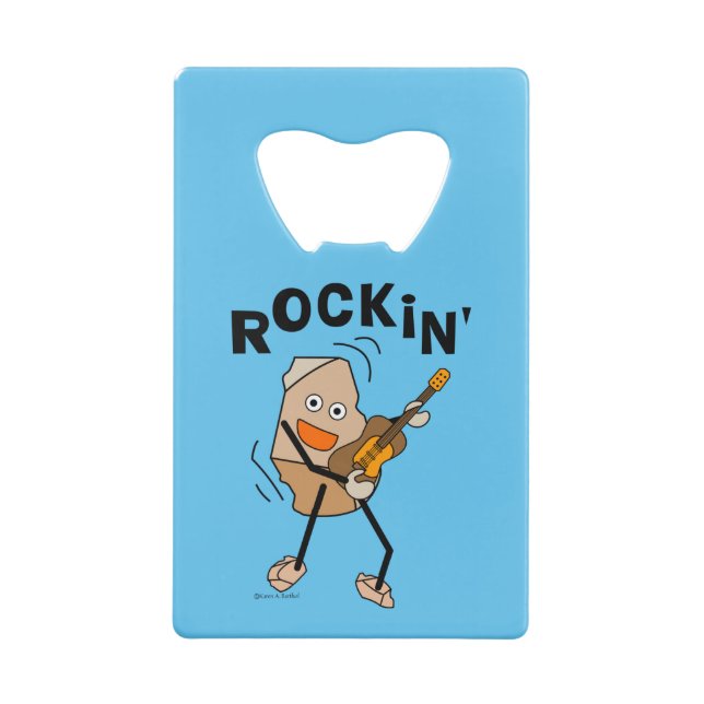 Rockin' Guitar Credit Card Bottle Opener (Back)