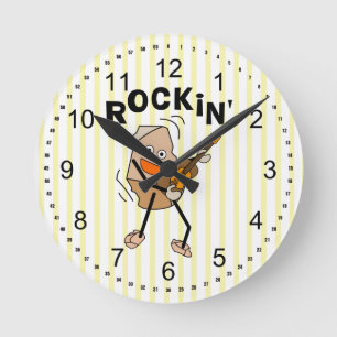 Rockin' Guitar Round Clock