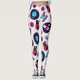 Rockin' Hippie: Vinyl Vintage Pattern Leggings