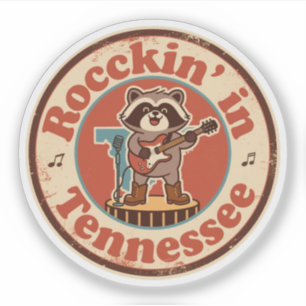 Rockin’ in Tennessee_ Retro Raccoon Music Artwork