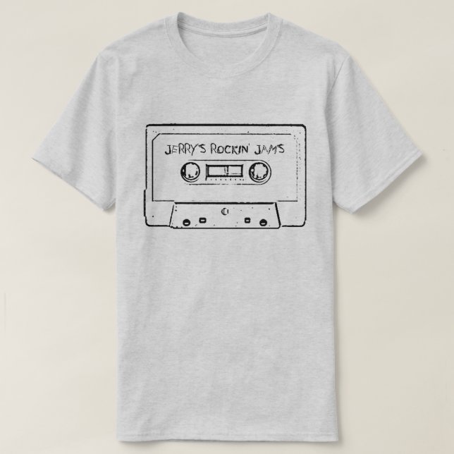 Rockin Jams Mix Tape Name Template T-Shirt (Design Front)