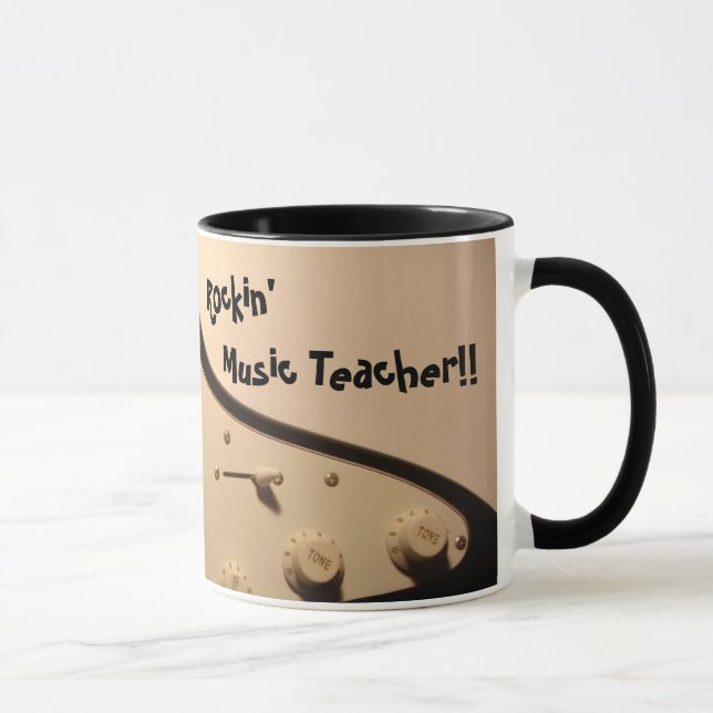 Rockin' Music Teacher!! Electric Guitar Mug (Right)