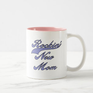 Rockin' New Mom T-shirts and Gifts Two-Tone Coffee Mug