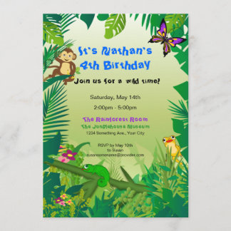 Rockin' Rainforest Birthday Invitation