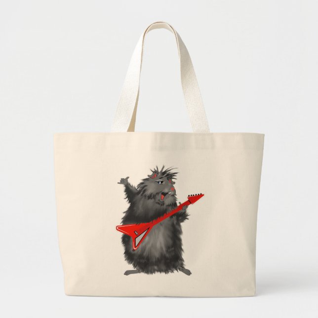Rockin' Rodent Large Tote Bag (Front)