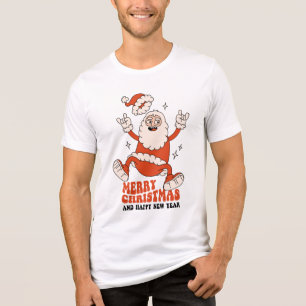 Rockin' Santa Claus - A Merry and Loud Christmas Tri-Blend Shirt