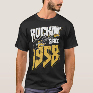 Rockin' Since 1958 Vintage Rock Music Fan 64th Bir T-Shirt