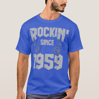 Rockin' Since 1959 Vintage Rock Music Fan 63th Bir T-Shirt
