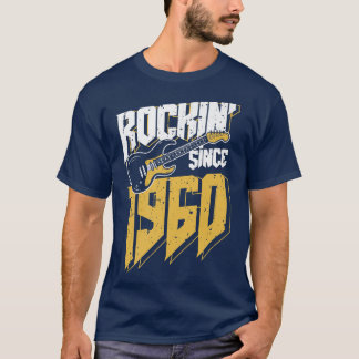 Rockin' Since 1960 Vintage Rock Music Fan 62th Bir T-Shirt
