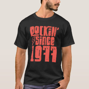 Rockin Since 1977 Classic Vintage Rock Music 1977  T-Shirt