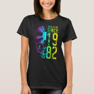 Rockin' Since 1982 Vintage Vinyl Record Gothic Sk T-Shirt
