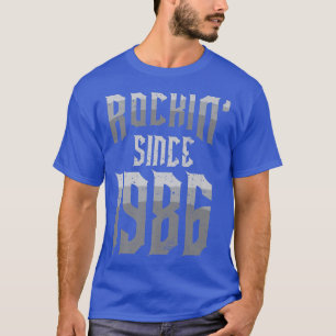 Rockin' Since 1986 Vintage Rock Music Fan 36th Bir T-Shirt