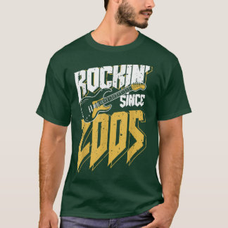 Rockin' Since 2005 Vintage Rock Music Fan 17th Bir T-Shirt