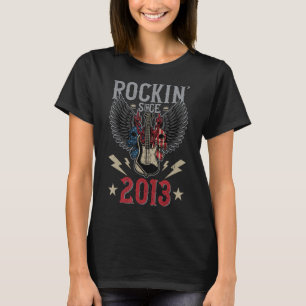 Rockin Since 2013 T Shirts Rock N Roll Lovers 10th