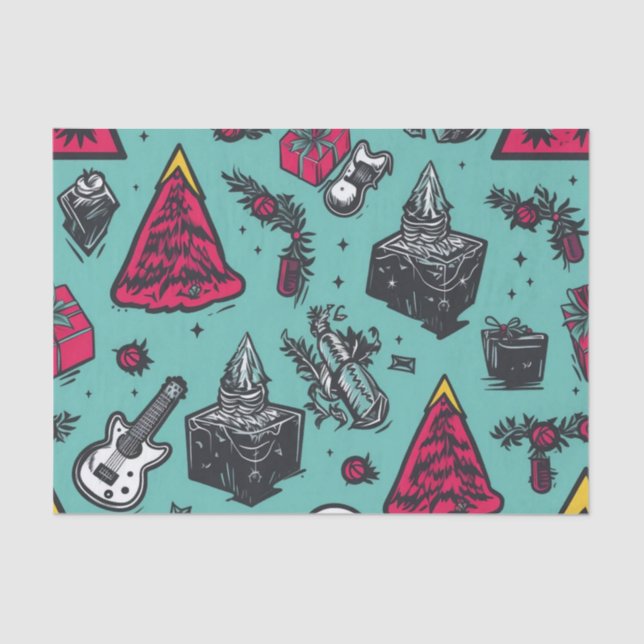 Rockin' Skull Tissue Paper (Front)