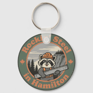 Rockin’ Steel in Hamilton with a Funny Raccoon Keychain